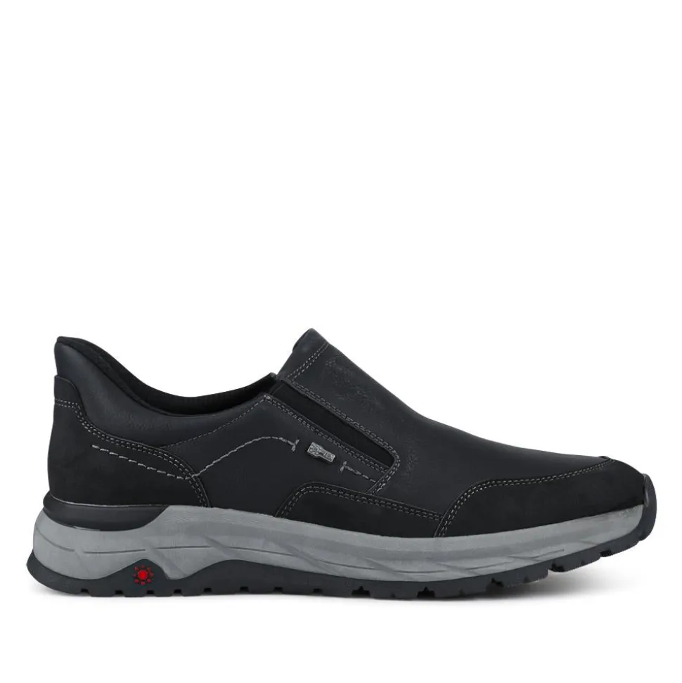 Relife Wide Fit Elasticated Slip-On Shoes - Black