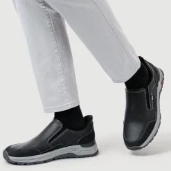 Relife Wide Fit Elasticated Slip-On Shoes - Black