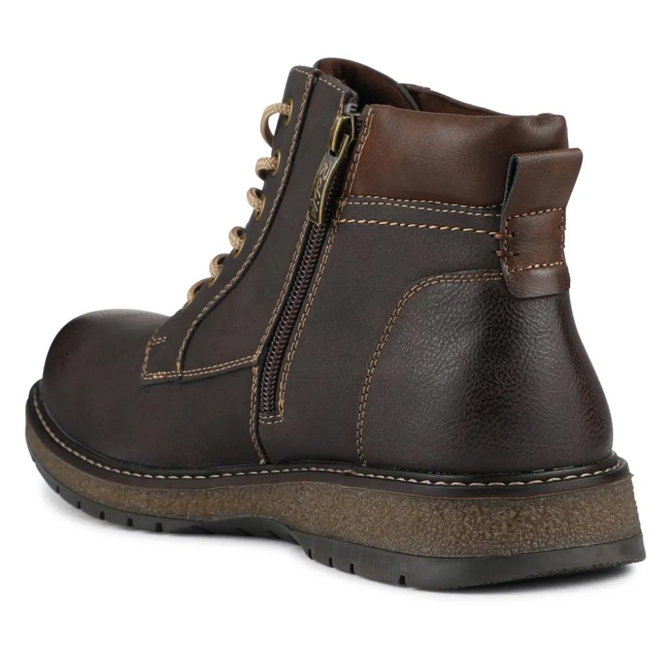 Relife Wide Fit Lace-Up Boots - Dark Brown