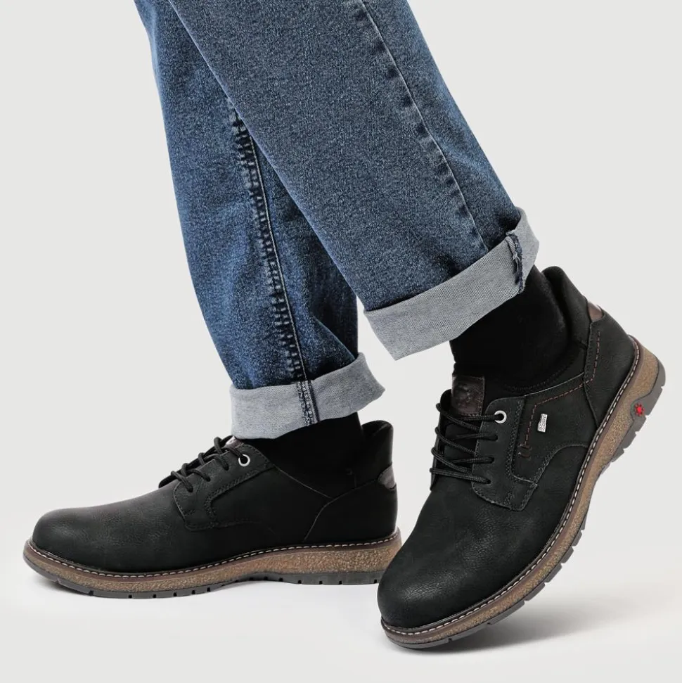 Relife Wide Fit Lace-Up Shoes - Black