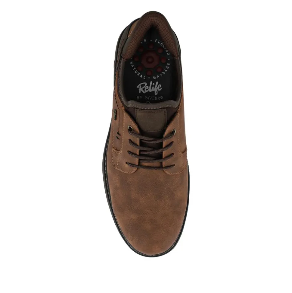 Relife Wide Fit Lace-Up Shoes - Tan