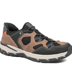 Relife Wide Fit Rugged Slip On Shoes - Brown