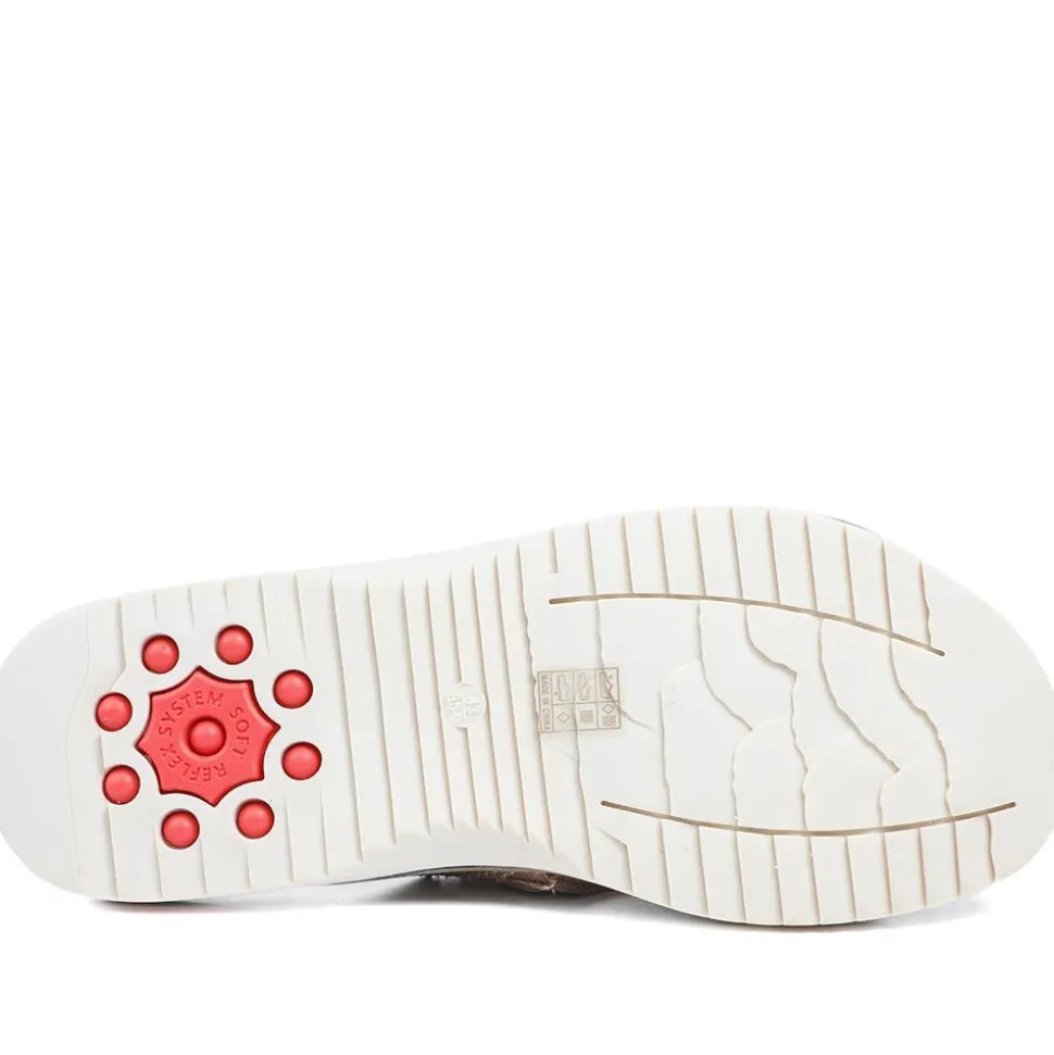 Relife Wide Fit Slip On Sandals - Brown