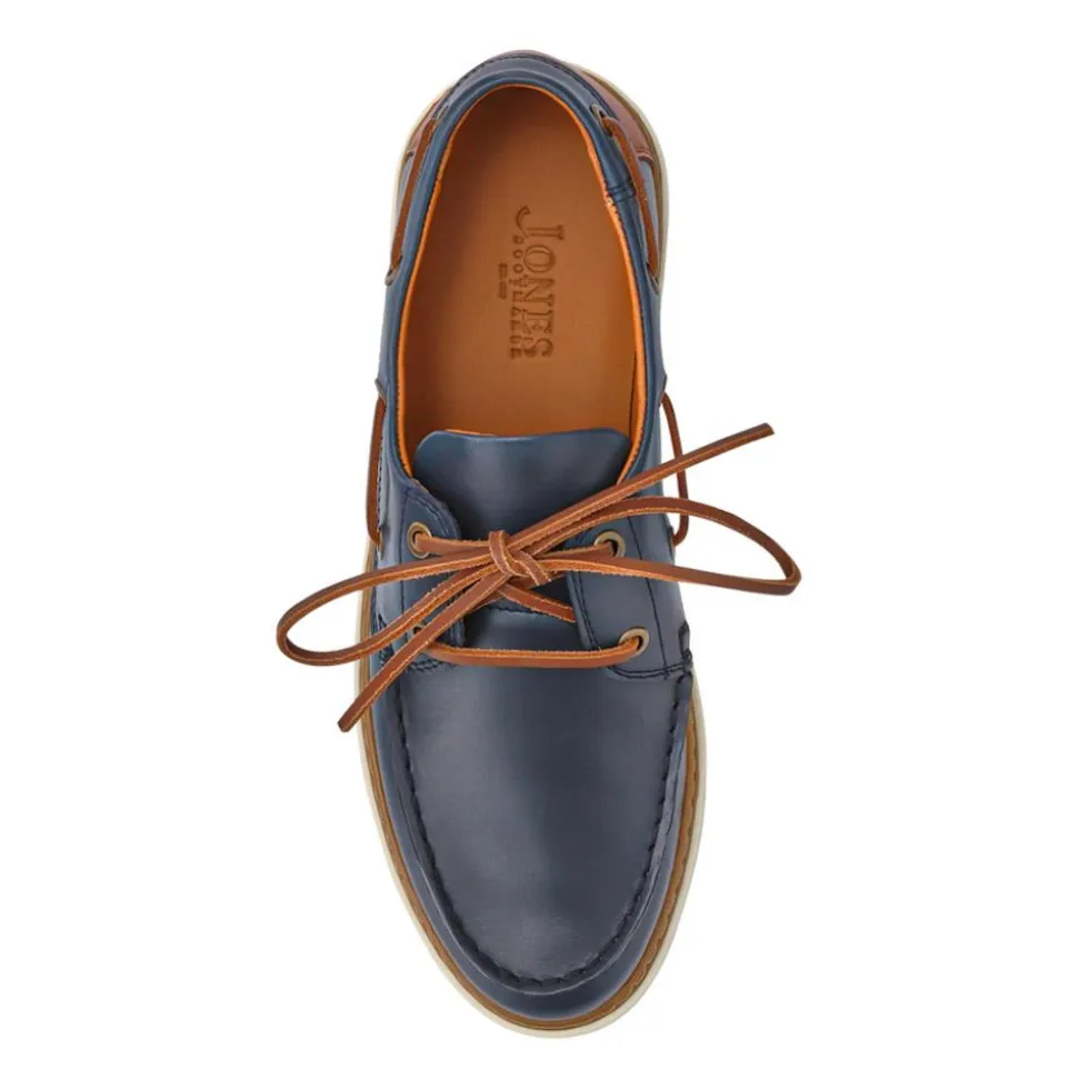 Rhodes Leather Boat Shoes - Navy