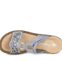 Rieker Adjustable Fasten Slip On Sandals - Blue