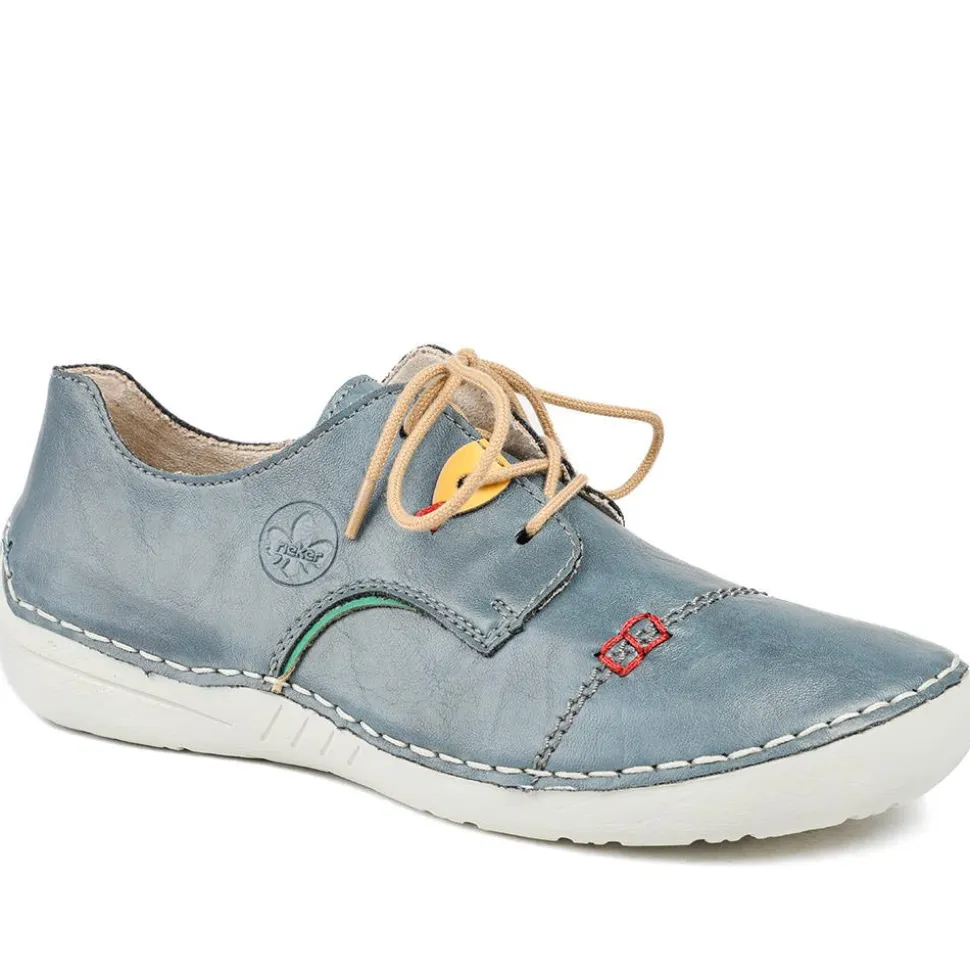 Rieker Angela Lace Up Shoes - Denim