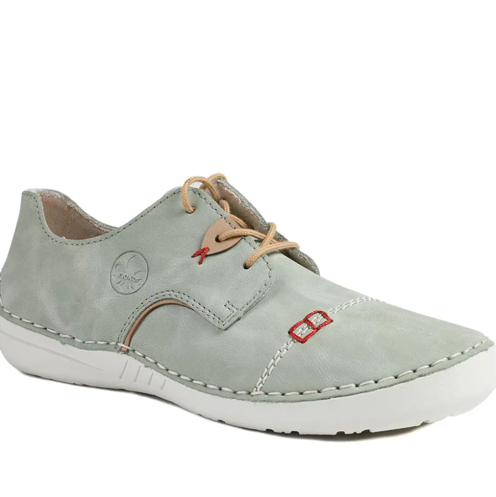 Rieker Angela Lace Up Shoes - Green