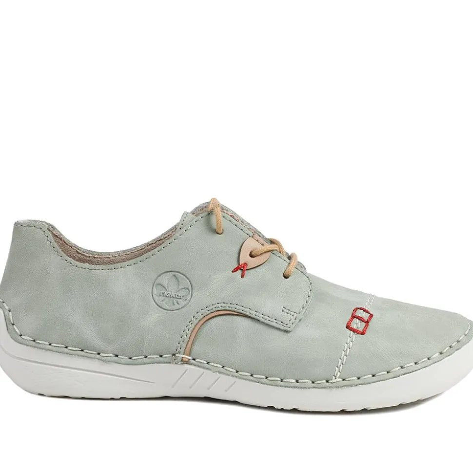 Rieker Angela Lace Up Shoes - Green
