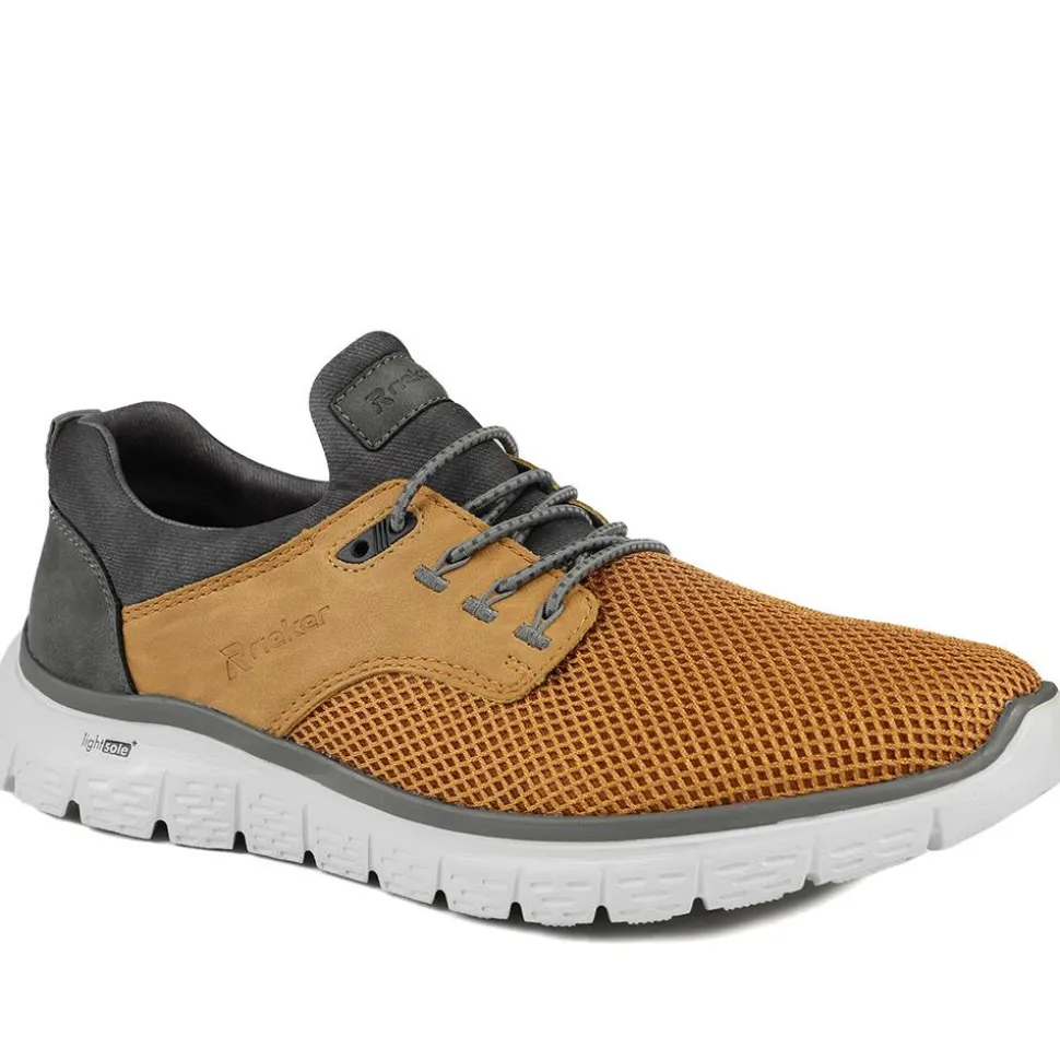 Rieker Breathable Bungee Lace Trainers - Yellow