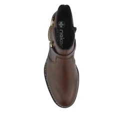 Rieker Buckle-Detail Flat-Heeled Ankle Boots - Brown