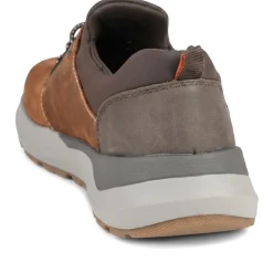 Rieker Bungee Lace Shoes With Rugged Sole - Brown