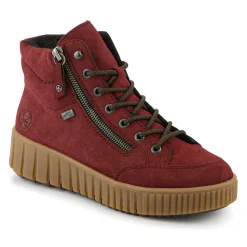 Rieker Chunky Zip Up Hi Tops - Burgundy