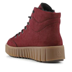 Rieker Chunky Zip Up Hi Tops - Burgundy