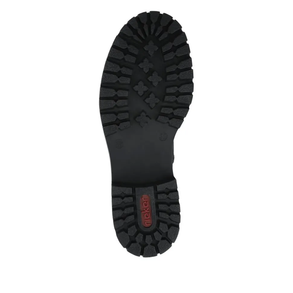 Rieker Cushioned Lace Up Boots - Black