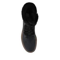 Rieker Cushioned Lace Up Boots - Black