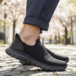 Rieker Elasticated Slip On Trainers - Black