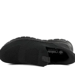 Rieker Elasticated Slip On Trainers - Black