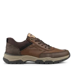 Rieker Exclusive Leather Walking Shoes - Brown