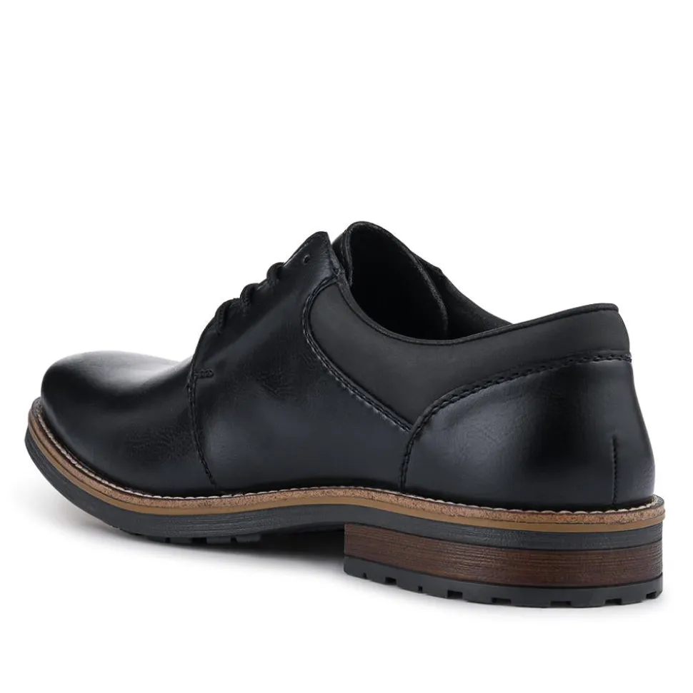 Rieker Extra-Wide Lace-Up Shoes - Black