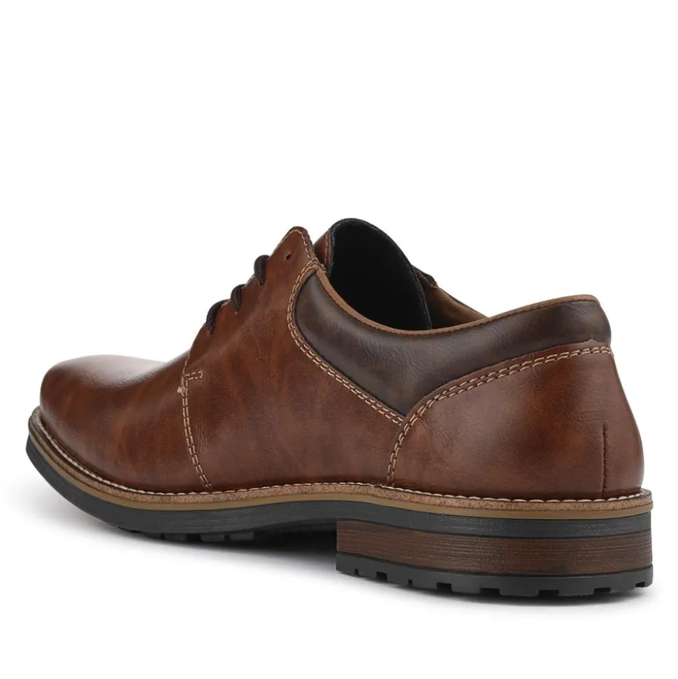 Rieker Extra-Wide Lace-Up Shoes - Tan
