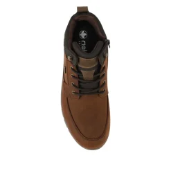 Rieker Extra Wide Leather Lace Up Boots - Brown