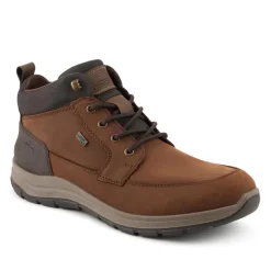 Rieker Extra Wide Leather Lace Up Boots - Brown