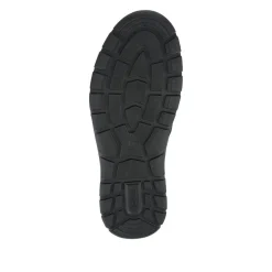 Rieker Extra-Wide Leather Slip-On Shoes - Black
