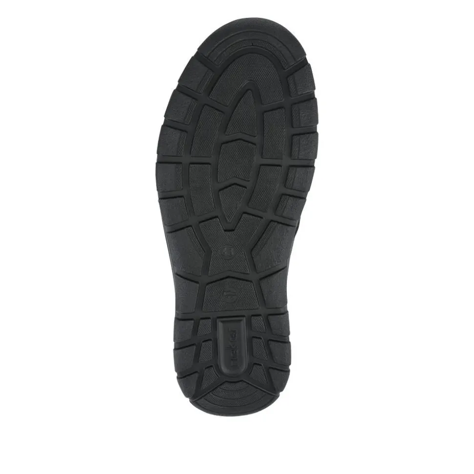 Rieker Extra-Wide Leather Slip-On Shoes - Black