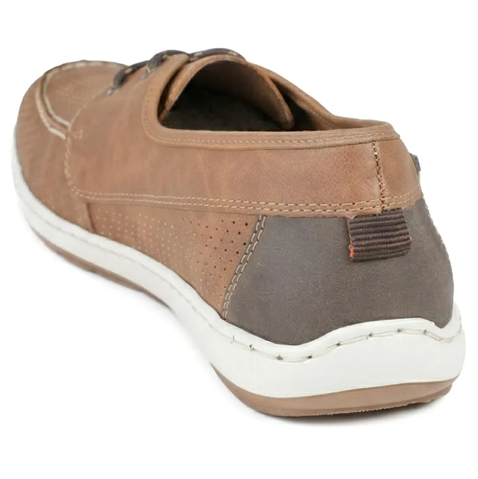 Rieker Grippy Deck Shoes - Tan