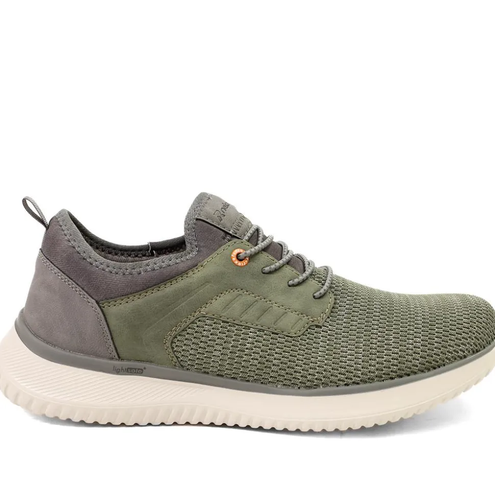 Rieker Lace Up Low Top Trainers - Khaki