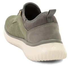 Rieker Lace Up Low Top Trainers - Khaki