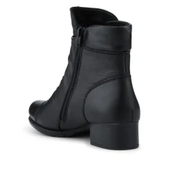 Rieker Leather Buttoned Ankle Boots - Black