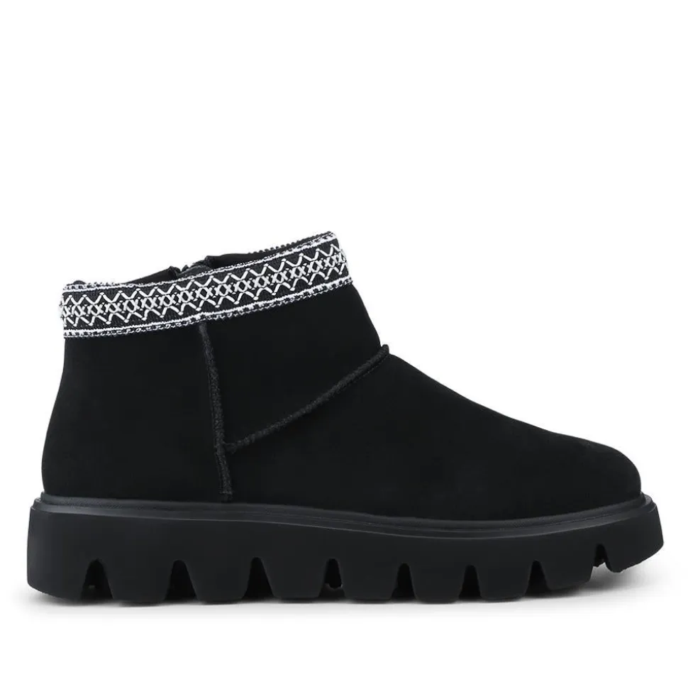 Rieker Leather Cushioned Shoes - Black