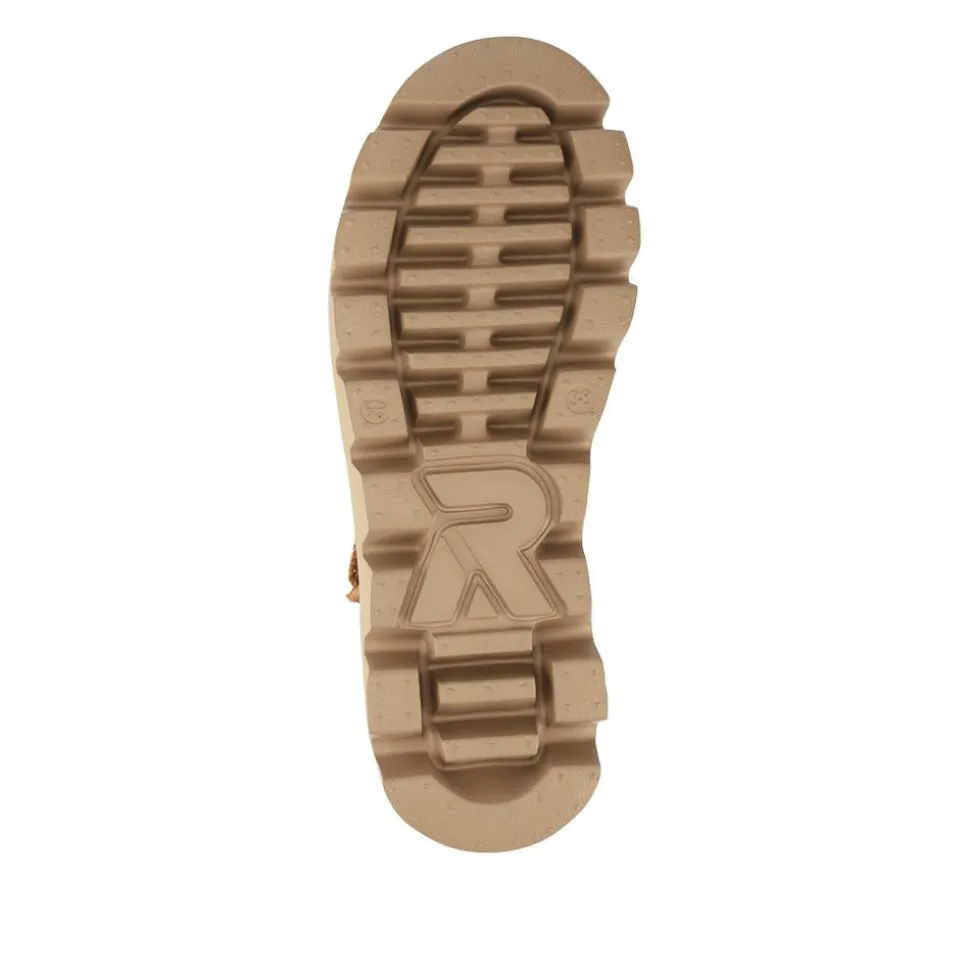 Rieker Leather Cushioned Shoes - Tan