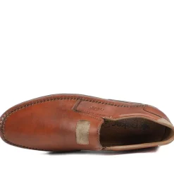 Rieker Leather Elasticated Slip On Shoes - Tan