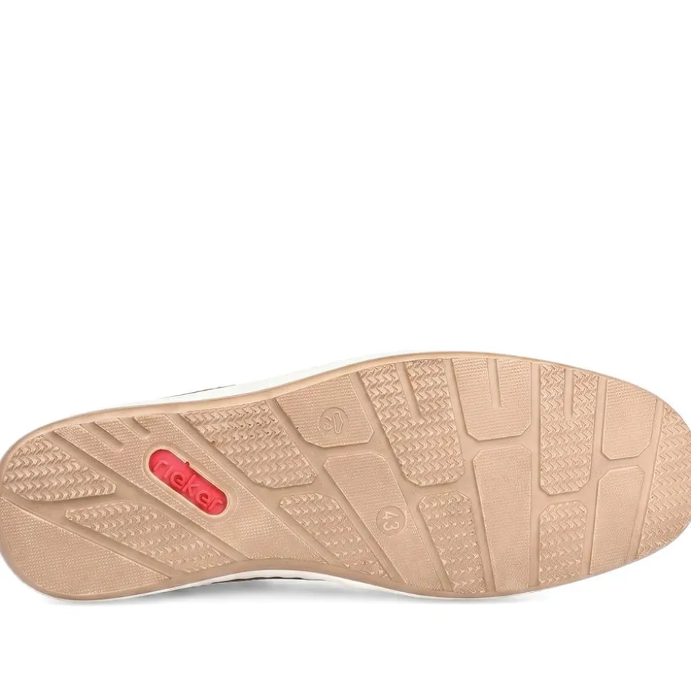 Rieker Leather Slip On Deck Shoes - Tan