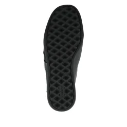 Rieker Leather Slip-On Shoes - Black