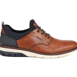 Rieker Leather Trainers - Tan