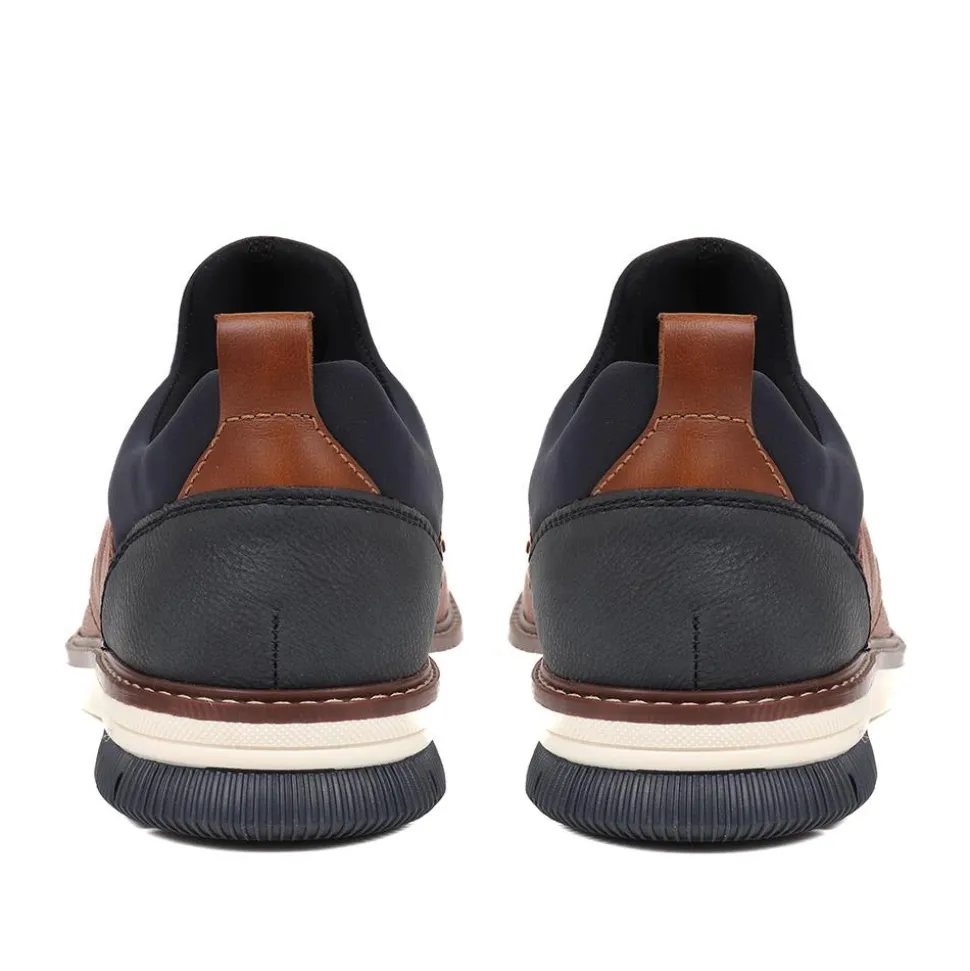 Rieker Leather Trainers - Tan