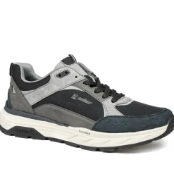 Rieker Low Top Lace Up Trainers - Black-Grey