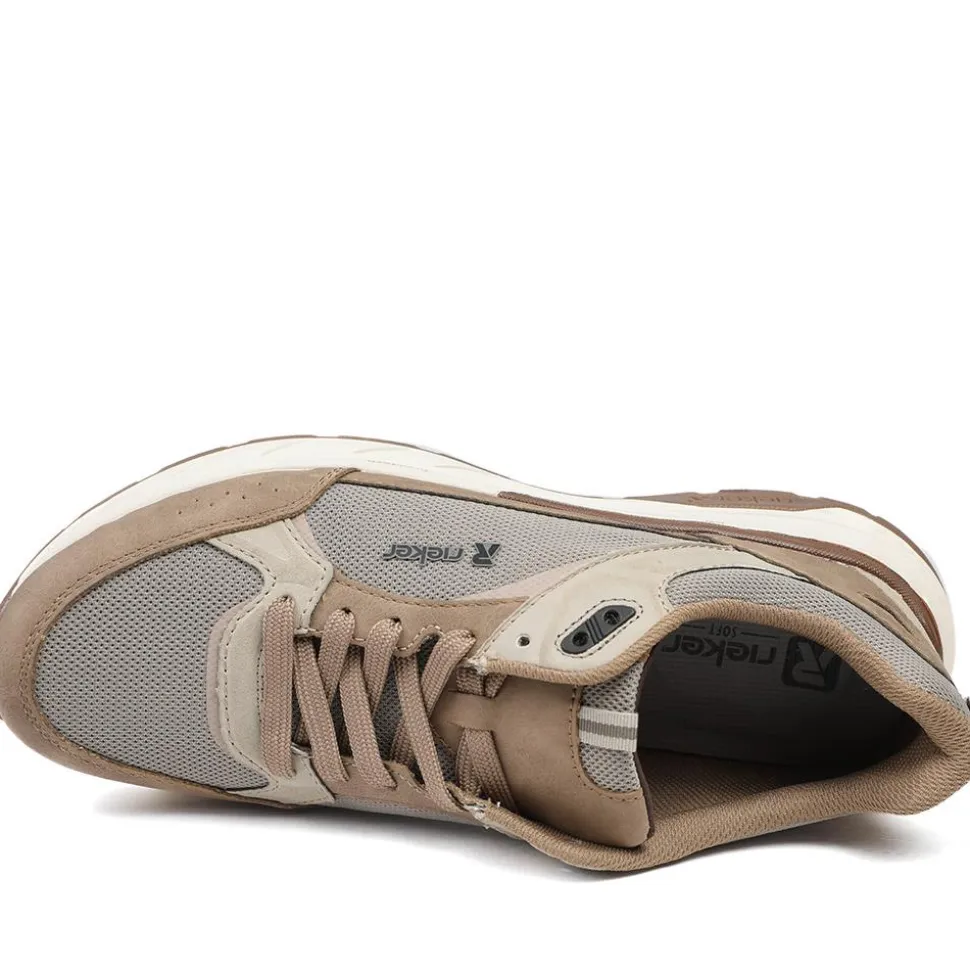 Rieker Low Top Lace Up Trainers - Grey