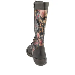 Rieker Multi Zip Calf Length Boots - Black