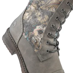 Rieker Multi Zip Calf Length Boots - Grey