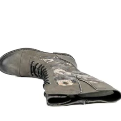 Rieker Multi Zip Calf Length Boots - Grey