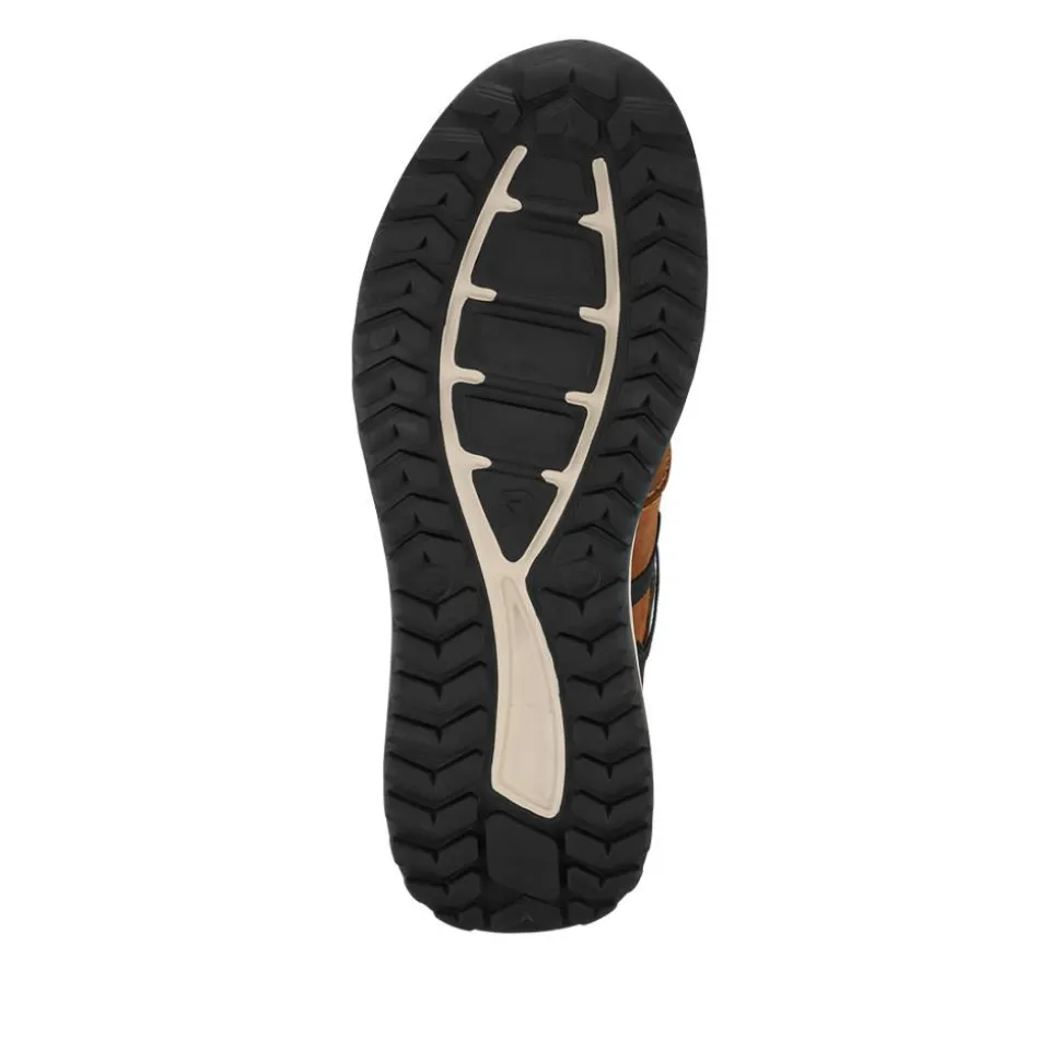 Rieker Rugged Leather Trainers - Brown