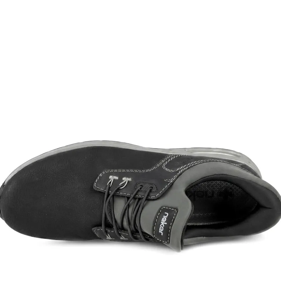 Rieker Slip On Bungee Lace Shoes - Black