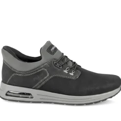 Rieker Slip On Bungee Lace Shoes - Black