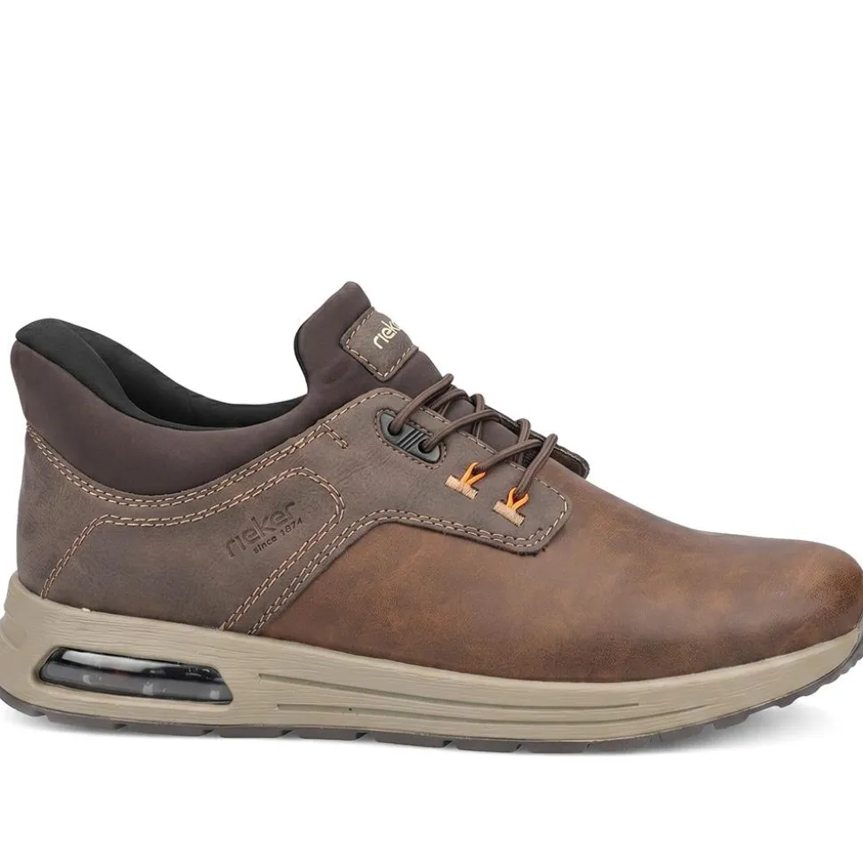 Rieker Slip On Bungee Lace Shoes - Brown