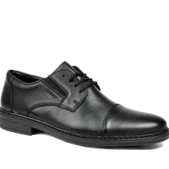 Rieker Smart Leather Lace Up Shoes - Black