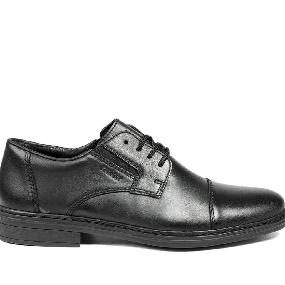 Rieker Smart Leather Lace Up Shoes - Black